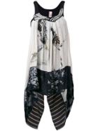Antonio Marras - Printed Draped Top - Women - Cotton/polyester/viscose - 42, Black, Cotton/polyester/viscose