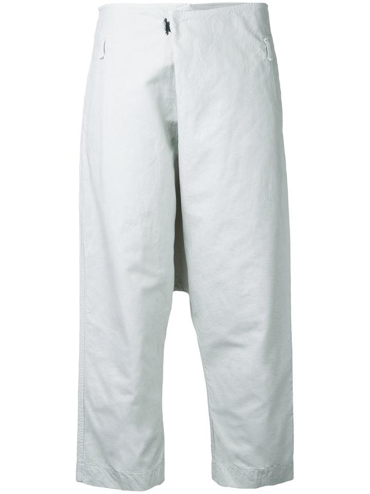 Album Di Famiglia - Harem Trousers - Women - Cotton/linen/flax/polyamide - S, Grey, Cotton/linen/flax/polyamide