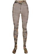 Stine Goya Swan Print Tights - Yellow