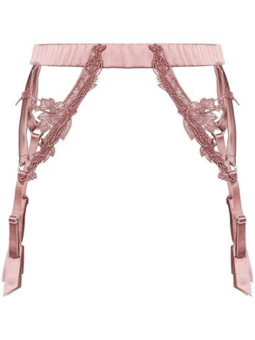 Fleur Of England Desert Rose Suspender Belt - Pink