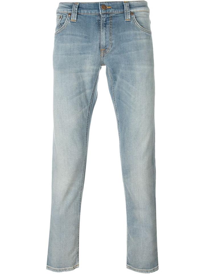 Nudie Jeans Co Slim-fit Jeans, Men's, Size: 34, Blue, Organic Cotton/spandex/elastane