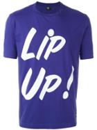 Ps By Paul Smith 'lip Up' Logo T-shirt, Men's, Size: Medium, Blue, Cotton