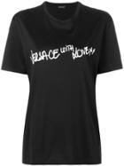 Versace Lettering Logo Print T-shirt - Black