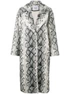 Stand Snake Print Trench Coat - Neutrals