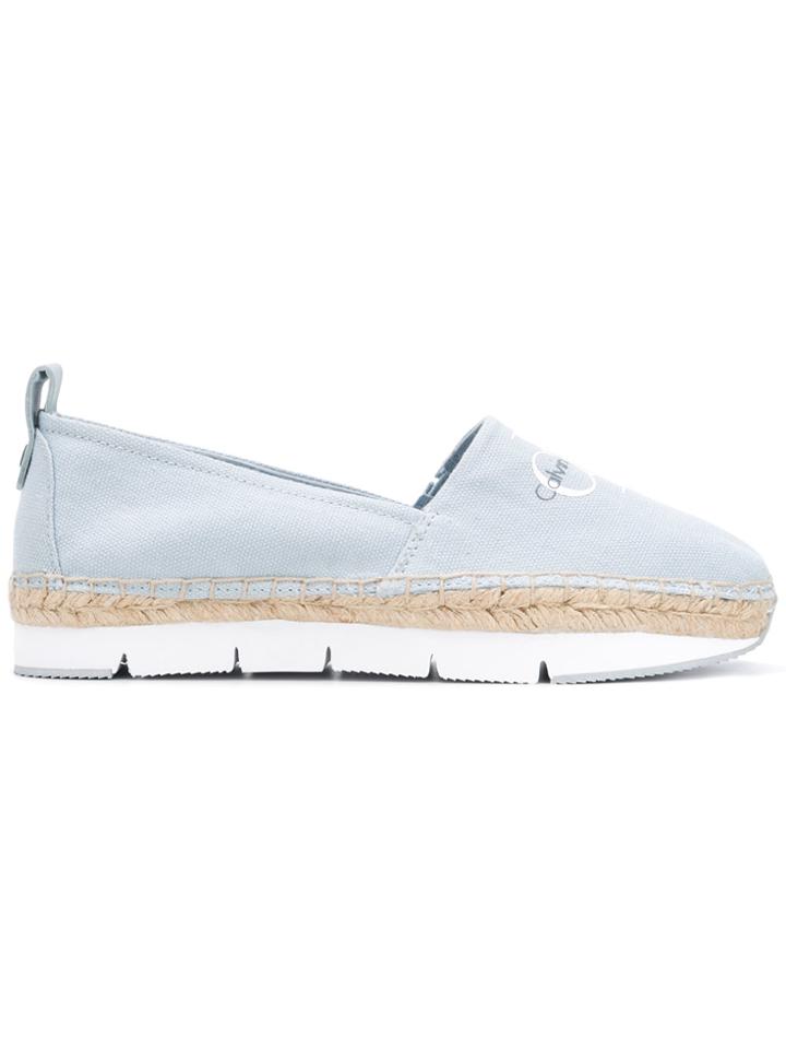 Ck Jeans Logo Espadrilles - Blue