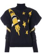 Frankie Morello Space Embroidered Sweater - Black