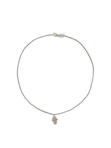 Brooke Gregson Diamond Hamsa Necklace - Blue