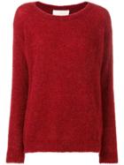 Chiara Bertani Glitter Effect Jumper - Red