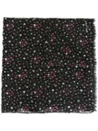 Saint Laurent Star Print Scarf, Men's, Blue, Cashmere/silk