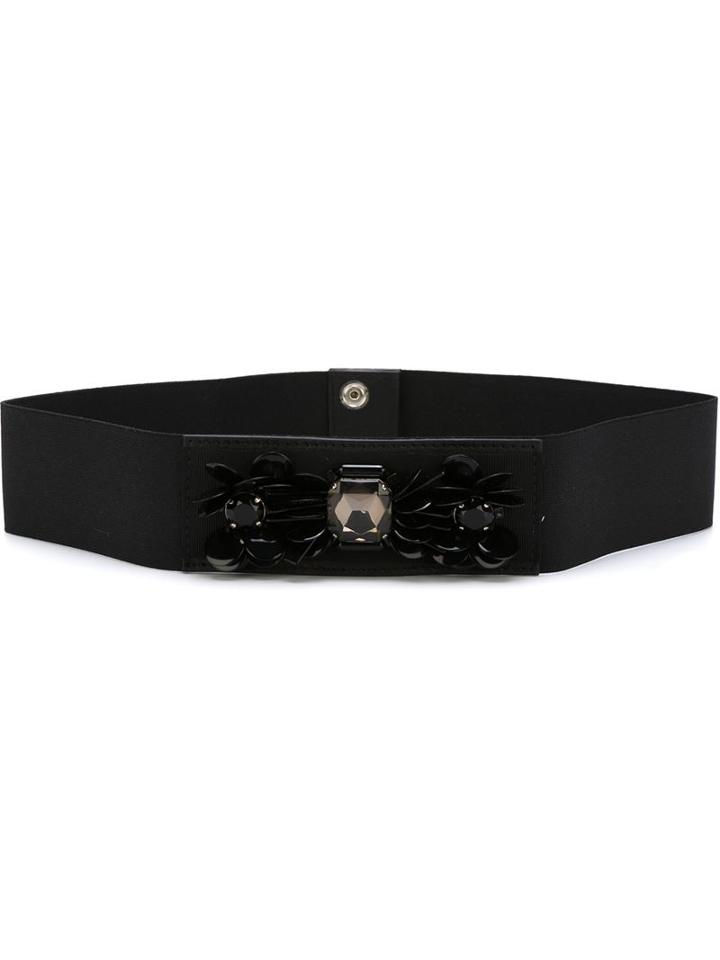 P.a.r.o.s.h. Flower Appliqué Elastic Belt