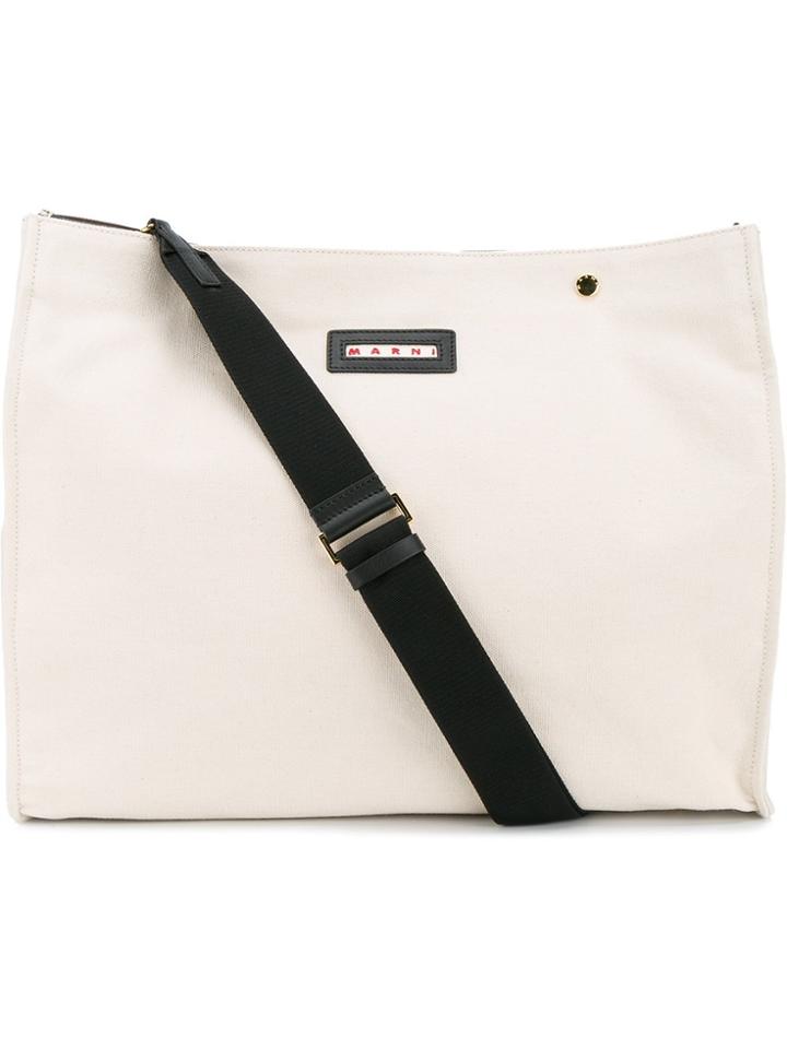 Marni Canvas Tote Bag - Nude & Neutrals