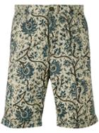 Incotex - Floral Print Bermudas - Men - Cotton - 35, Nude/neutrals, Cotton