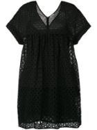 P.a.r.o.s.h. - Broderie Babydoll Dress - Women - Cotton - M, Black, Cotton