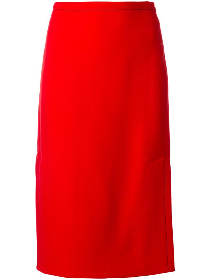 Marni A-line Pencil Skirt - Red