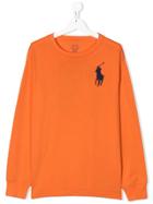 Ralph Lauren Kids Teen Logo Embroidered T-shirt - Yellow & Orange