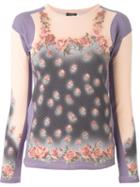 Jean Paul Gaultier Vintage Rose Printed Top