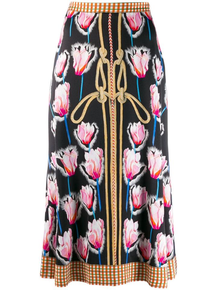 Temperley London Reversible Floral Skirt - Black