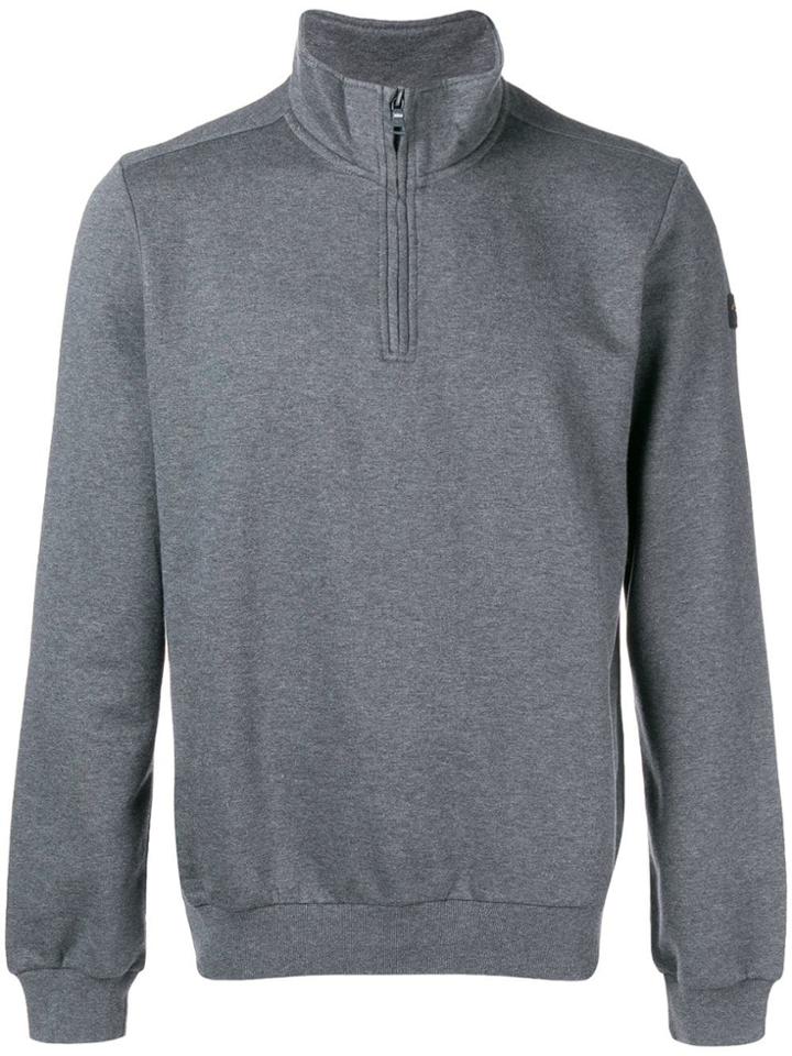 Paul & Shark Zipped Neck Sweatshirt - Grey