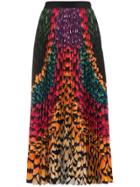 Mary Katrantzou Pleated Rainbow Feather Skirt - Multicolour