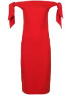 Chalayan Knot-sleeve Fitted Dress - Red