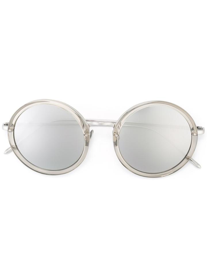 Linda Farrow Mirrored Lens Sunglasses - Metallic
