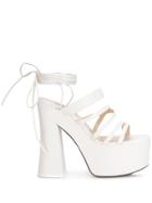Attico Flatform Heeled Sandals - White