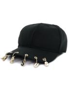 Versus Letter Charm Hat - Black