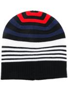 Sonia Rykiel Multicolour Striped Beanie Hat - Black