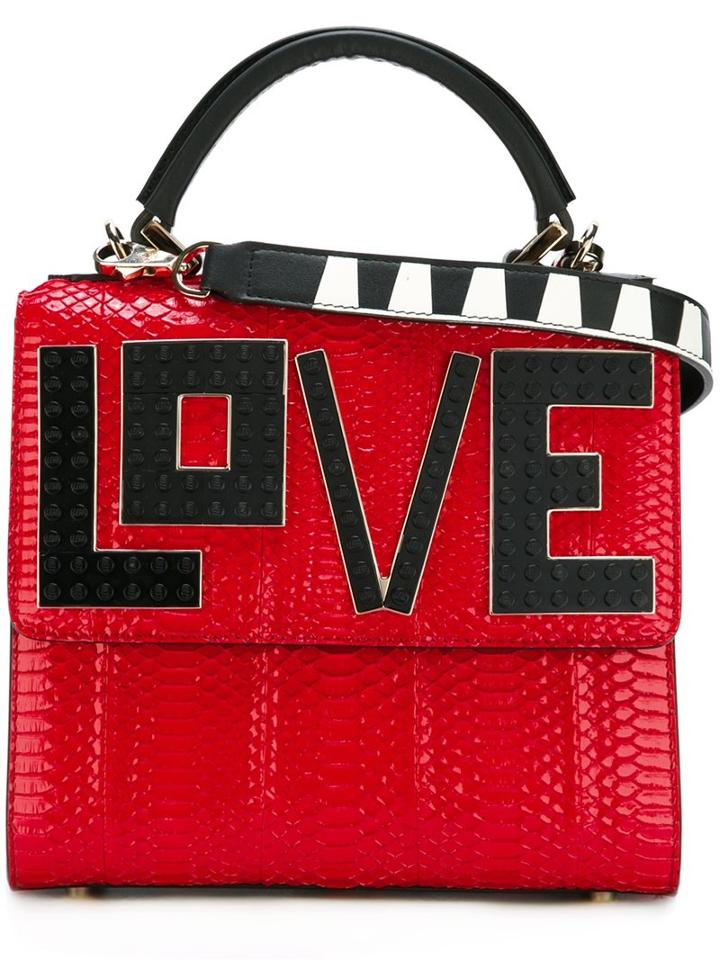 Les Petits Joueurs 'love' Shoulder Bag, Women's, Red