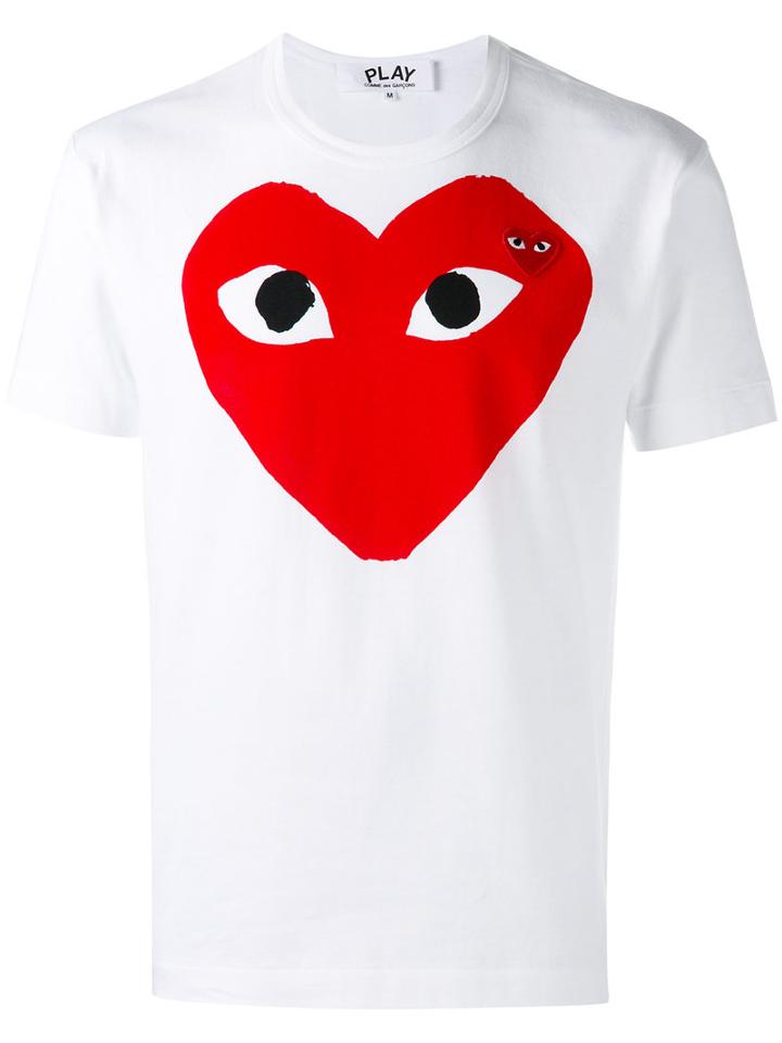 Comme Des Garçons Play - Printed T-shirt - Men - Cotton - S, White, Cotton