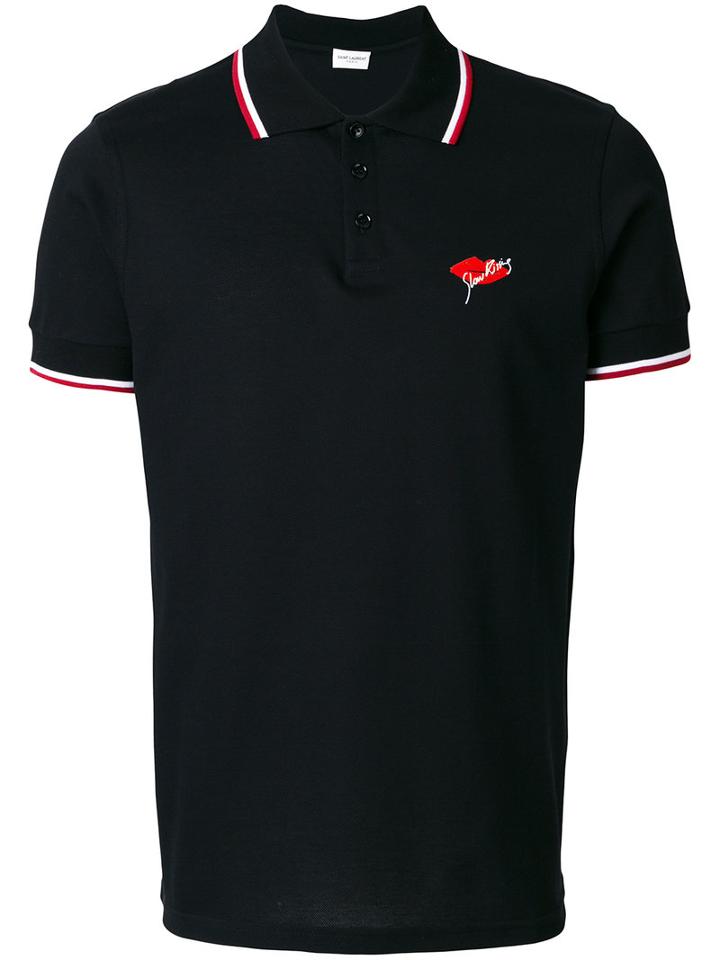 Saint Laurent - Slow Rising Polo Shirt - Men - Cotton - Xl, Black, Cotton