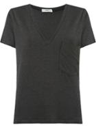 Egrey V-neck Blouse, Women's, Size: Medium, Black, Viscose/polyester/spandex/elastane