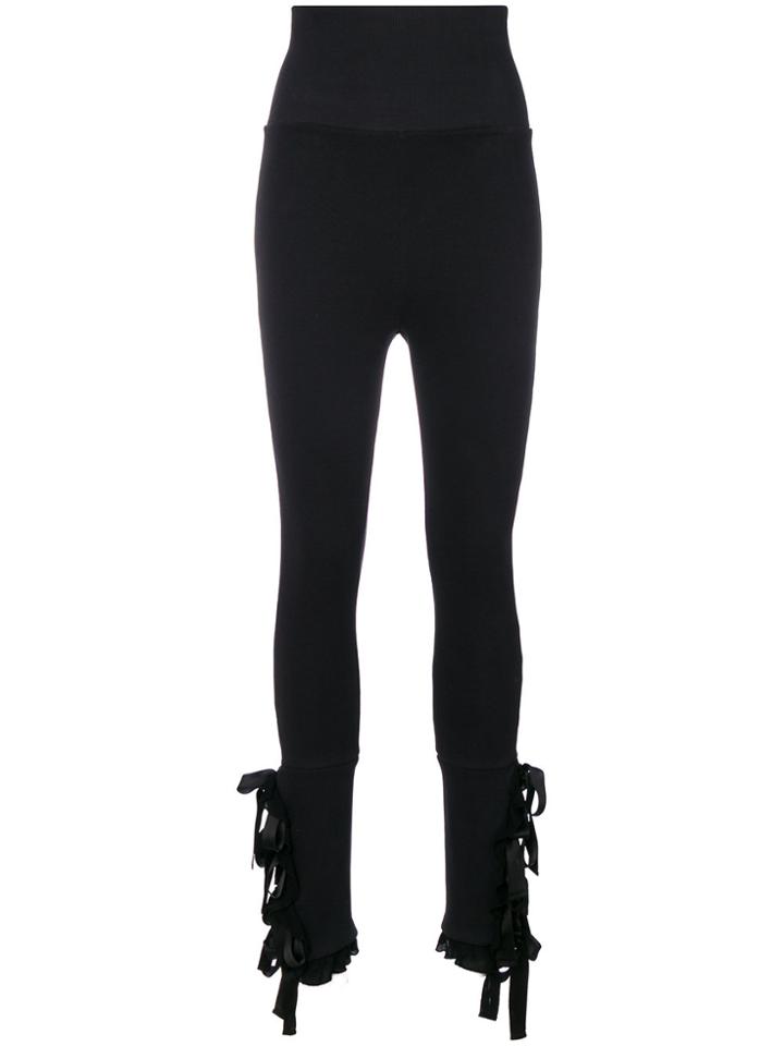 Brognano Lace-up Detail Trousers - Black