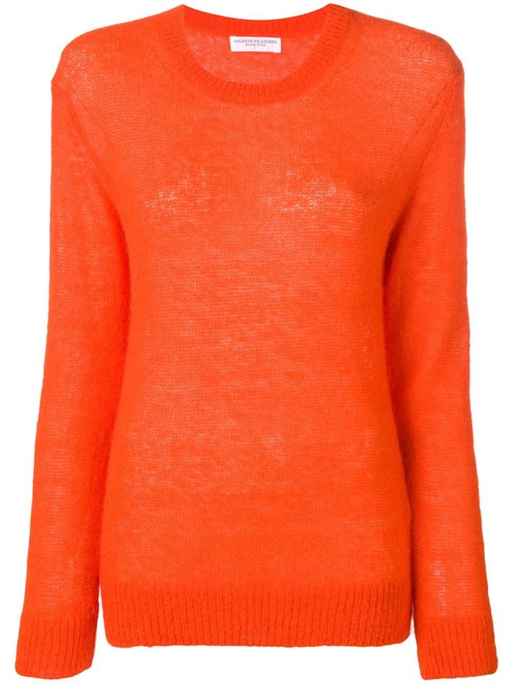 Majestic Filatures Round Neck Jumper - Orange