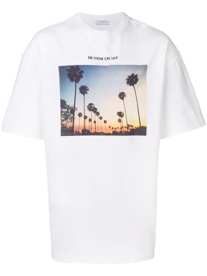 Ih Nom Uh Nit Sunset Palms Print T-shirt - White