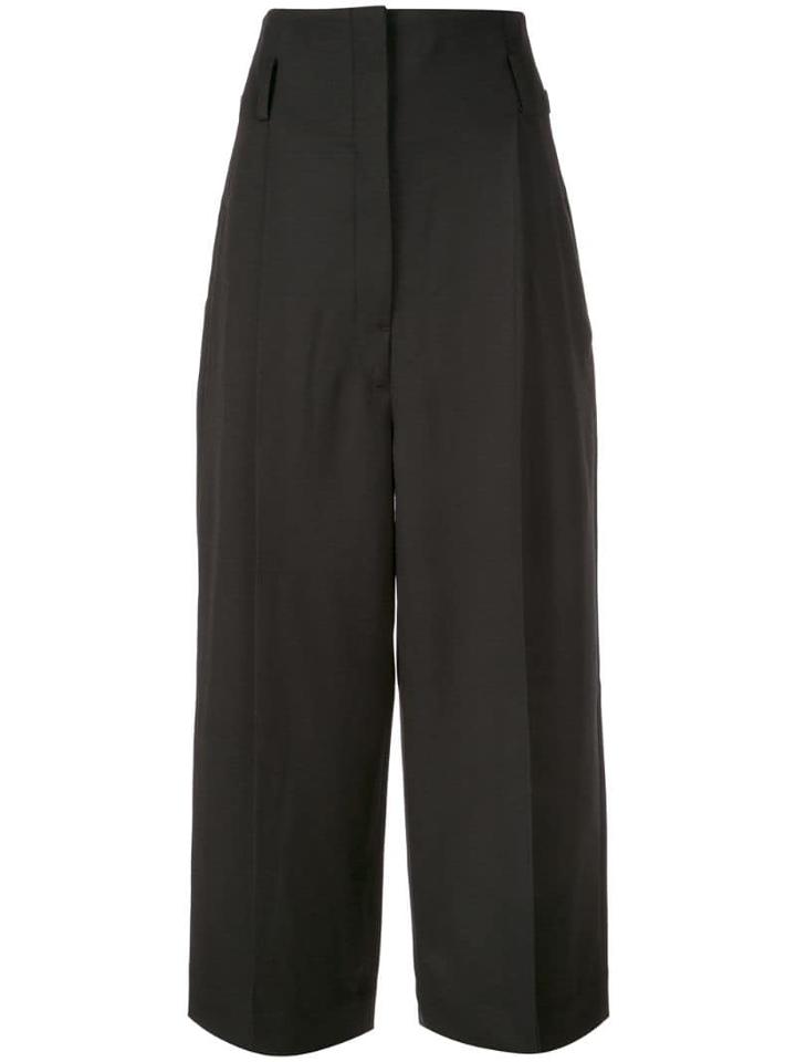 Lemaire High-waisted Wide Trousers - Black