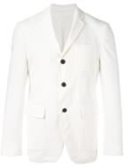 Wooster + Lardini Flap Pockets Blazer, Men's, Size: 46, White, Cotton/spandex/elastane/polyester