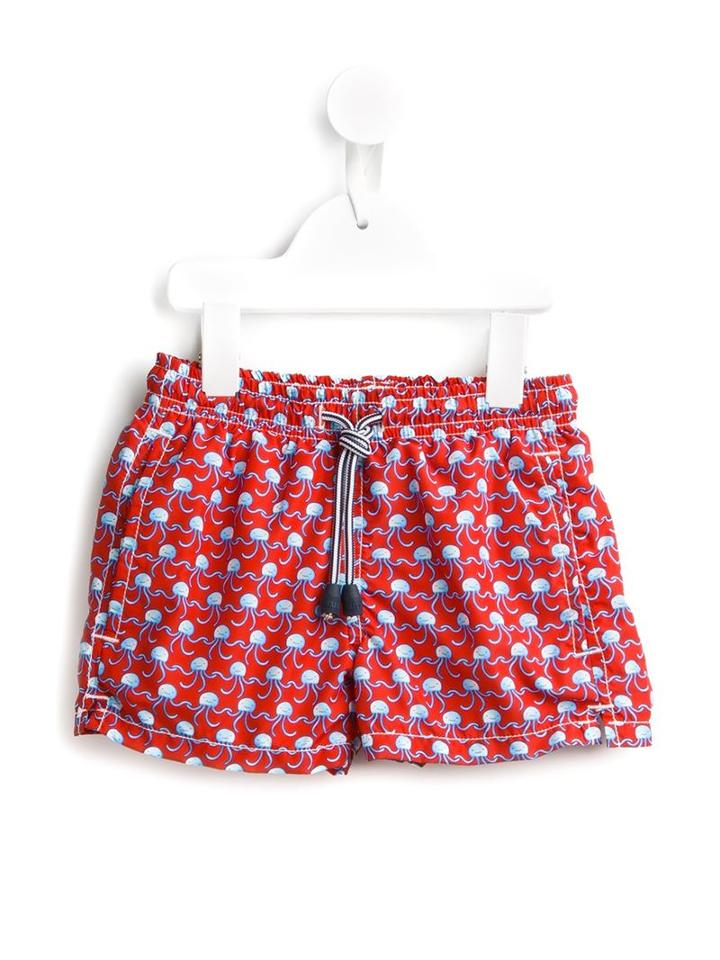 Mc2 Saint Barth Kids Jean Swim Shorts, Boy's, Size: 10 Yrs, Red