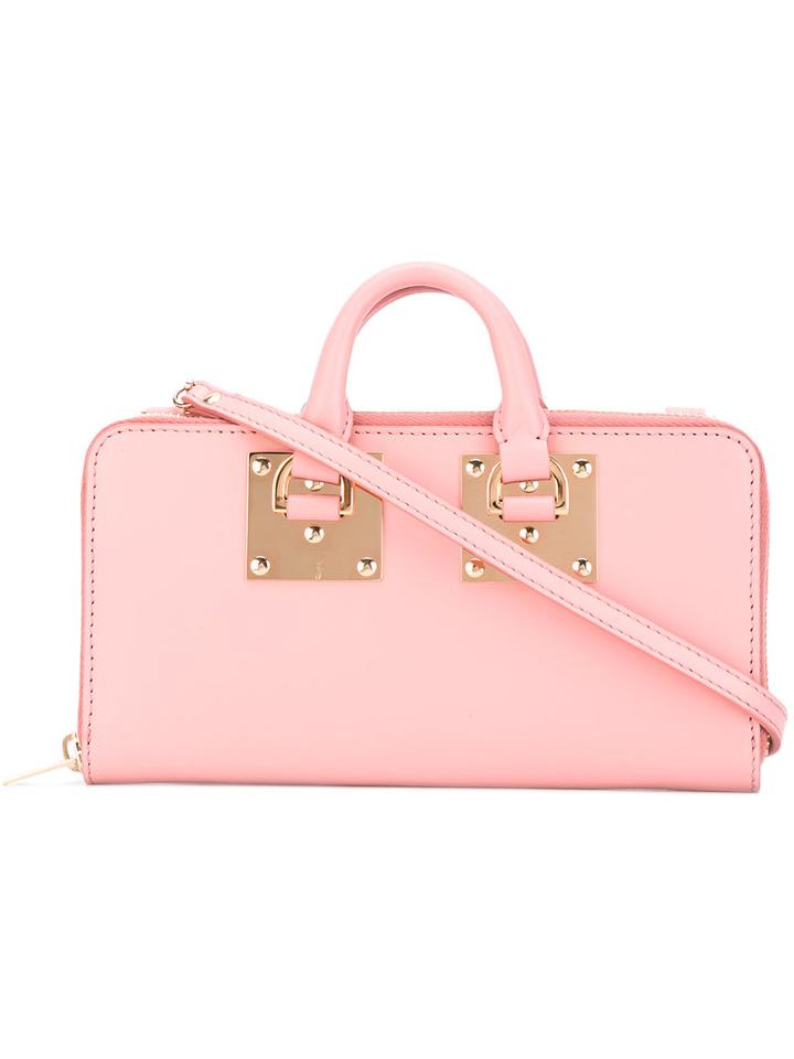 Sophie Hulme - Continental Wallet Crossbody Bag - Women - Calf Leather - One Size, Pink/purple, Calf Leather