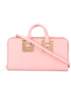 Sophie Hulme - Continental Wallet Crossbody Bag - Women - Calf Leather - One Size, Pink/purple, Calf Leather