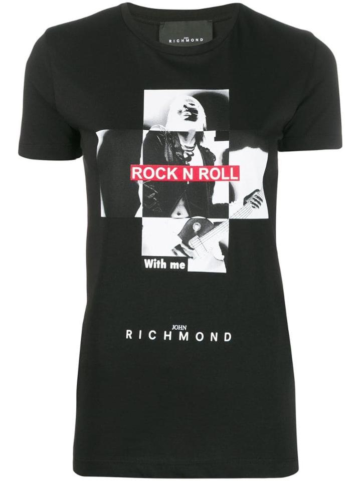 John Richmond Respect Photo Print T-shirt - Black