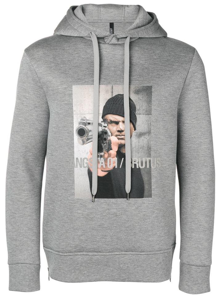 Neil Barrett Gangsta 01/brutus Hoodie - Grey