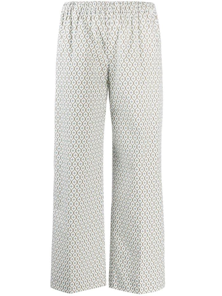 Quelle2 Patterned Straight Trousers - White