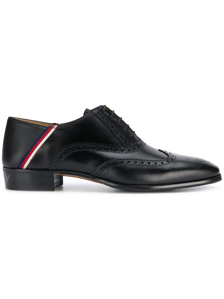 Gucci Sylvie Web Brogues - Black