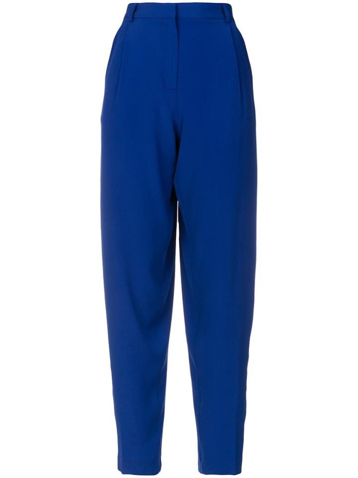 Mauro Grifoni High-waist Tapered Trousers - Blue