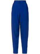 Mauro Grifoni High-waist Tapered Trousers - Blue