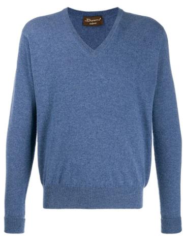 Doriani Cashmere Cashmere V-neck Pullover - Blue