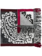 Etro Paisley Woven Scarf, Women's, Black, Silk/wool