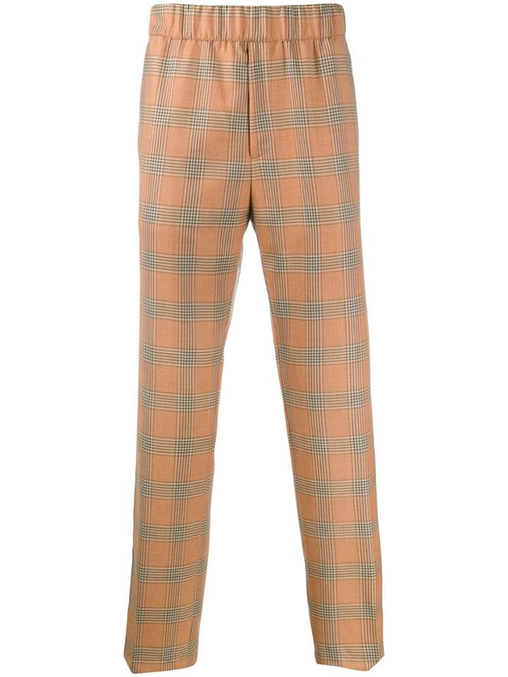 Paura Check Track Trousers - Orange
