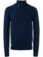 Sun 68 Roll Neck Jumper, Men's, Size: Medium, Blue, Modal/wool